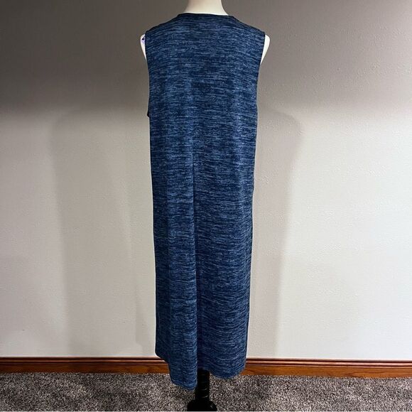 LuLaRoe Joy dark navy open sleeveless duster / sleeveless long cardigan - Picture 5 of 11
